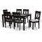 Baxton Studio Lenoir Grey Upholstered Espresso Wood 7-Piece Dining Set 162-10524-10519 - alternate 3